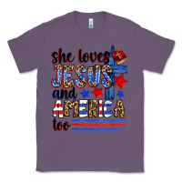 Lavender she loves jesus and america too Classic Tee - Zillion Design Studio
