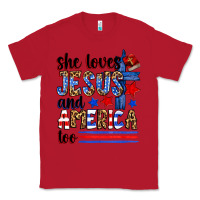 Red she loves jesus and america too Classic Tee - Zillion Design Studio