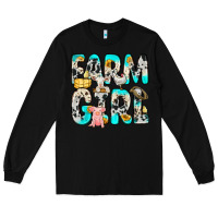 Black farm girl Long Sleeve Tee - Zillion Design Studio