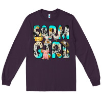 Plum farm girl Long Sleeve Tee - Zillion Design Studio