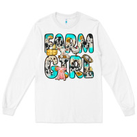 White farm girl Long Sleeve Tee - Zillion Design Studio