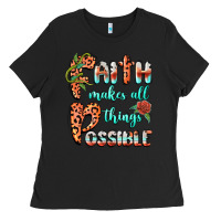 Black faith makes all things possible Ladies Tee - BarkalooDesign