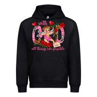 Black with god all things are possible Urban Hoodie - NancyCooperArtShop