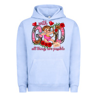 Pigment Grape Ice with god all things are possible Urban Hoodie - NancyCooperArtShop