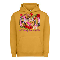 Pigment Peanut Butter with god all things are possible Urban Hoodie - NancyCooperArtShop