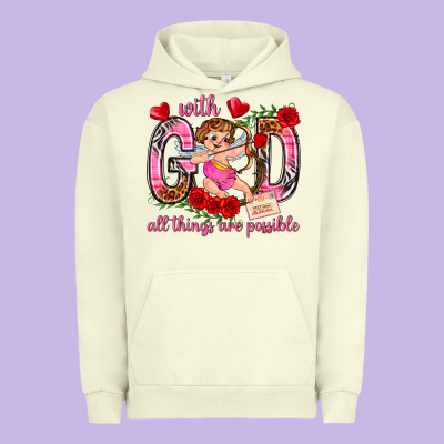 With God All Things Are Possible Urban Hoodie Designed By Nancycooperartshop