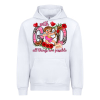 White with god all things are possible Urban Hoodie - NancyCooperArtShop