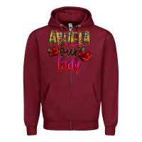 Burgundy abuela our lady Zipper Hoodie - CTS Tumbler Store