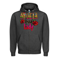 Charcoal Heather abuela our lady Zipper Hoodie - CTS Tumbler Store