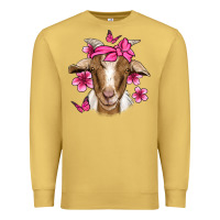 Antique Gold pink floral bandana goat Premium Sweatshirt - Jasminsmagicworld