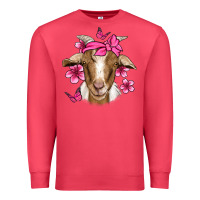Cardinal pink floral bandana goat Premium Sweatshirt - Jasminsmagicworld