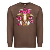 Chestnut pink floral bandana goat Premium Sweatshirt - Jasminsmagicworld