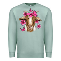 Seafoam pink floral bandana goat Premium Sweatshirt - Jasminsmagicworld