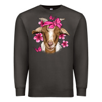 Smoke pink floral bandana goat Premium Sweatshirt - Jasminsmagicworld
