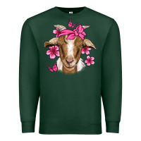 Sports Green pink floral bandana goat Premium Sweatshirt - Jasminsmagicworld