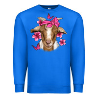 True Royal pink floral bandana goat Premium Sweatshirt - Jasminsmagicworld