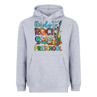 Heather Grey ready to rock preschool Heavyweight Hoodie - JahusDesignShop