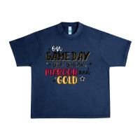 Navy on game day we wear maroon and gold Urban Heavy Tee - MaliasSmallBusiness