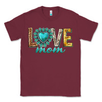 Burgundy love mom western Classic Tee - texasbilliewilder