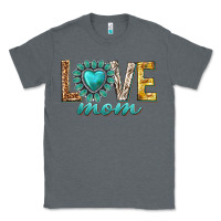 Charcoal Heather love mom western Classic Tee - texasbilliewilder