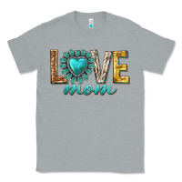 Heather Grey love mom western Classic Tee - texasbilliewilder