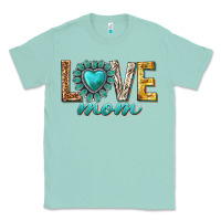 Seafoam love mom western Classic Tee - texasbilliewilder