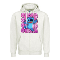 Oatmeal Heather ohana stitch Zipper Hoodie - Zillion Design Studio