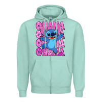 Seafoam ohana stitch Zipper Hoodie - Zillion Design Studio