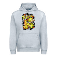 Heather Grey vintage softball Urban Hoodie - MaliasSmallBusiness