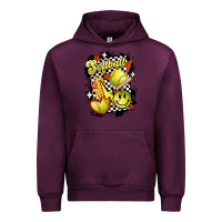 Mauve Wine vintage softball Urban Hoodie - MaliasSmallBusiness