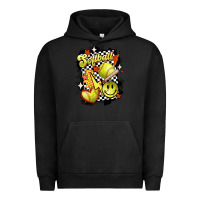 Pigment Black vintage softball Urban Hoodie - MaliasSmallBusiness