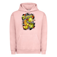 Pigment Salmon vintage softball Urban Hoodie - MaliasSmallBusiness