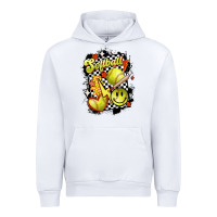 White vintage softball Urban Hoodie - MaliasSmallBusiness