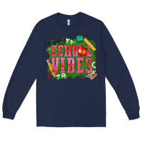 Navy school vibes Long Sleeve Tee - texasbilliewilder
