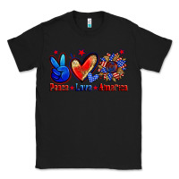 Black peace love america Classic Tee - Zillion Design Studio