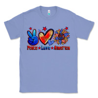 Colony Blue peace love america Classic Tee - Zillion Design Studio