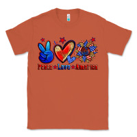 Copper peace love america Classic Tee - Zillion Design Studio