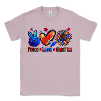 Lilac peace love america Classic Tee - Zillion Design Studio