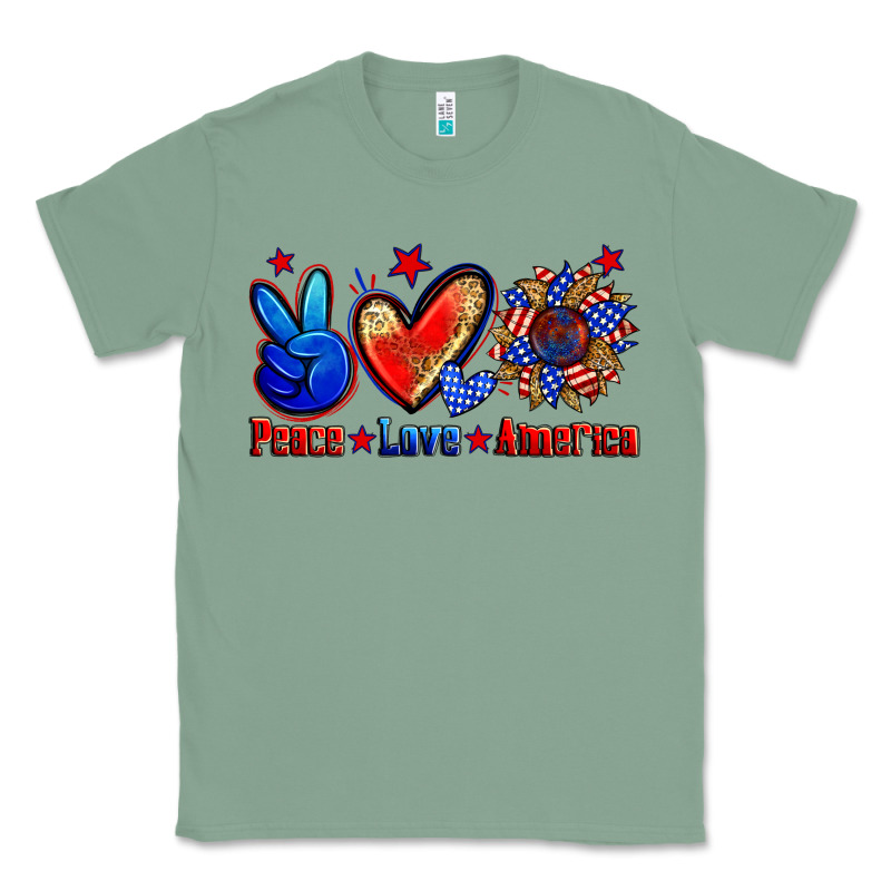 Peace Love America Classic Tee by Zillion Design Studio | Teevron