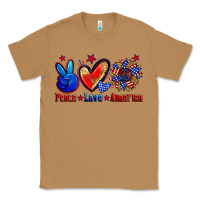 Toasted Coconut peace love america Classic Tee - Zillion Design Studio