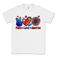 White peace love america Classic Tee - Zillion Design Studio