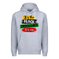 Heather Grey it s the black excellence for me Premium Hoodie - MaliasSmallBusiness