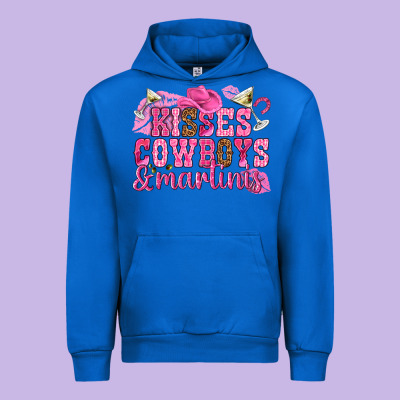 Kisses Cowboys Martinis Urban Hoodie Designed By Nancycooperartshop