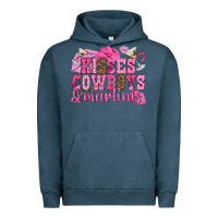 Pigment Midnight Navy kisses cowboys martinis Urban Hoodie - NancyCooperArtShop