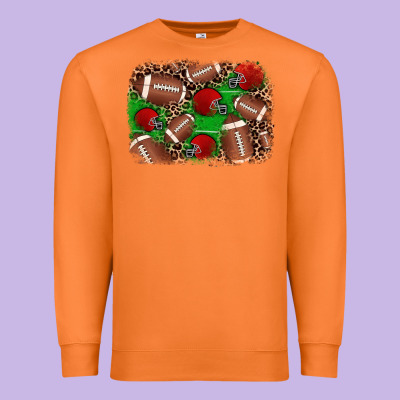 American Football Helmet Background Premium Sweatshirt Designed By Jahusdesignshop