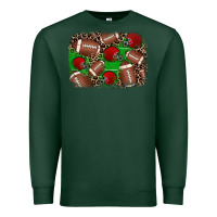 Sports Green american football helmet background Premium Sweatshirt - JahusDesignShop