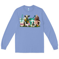 Colony Blue cow coffee cups Long Sleeve Tee - AdoDesignShop