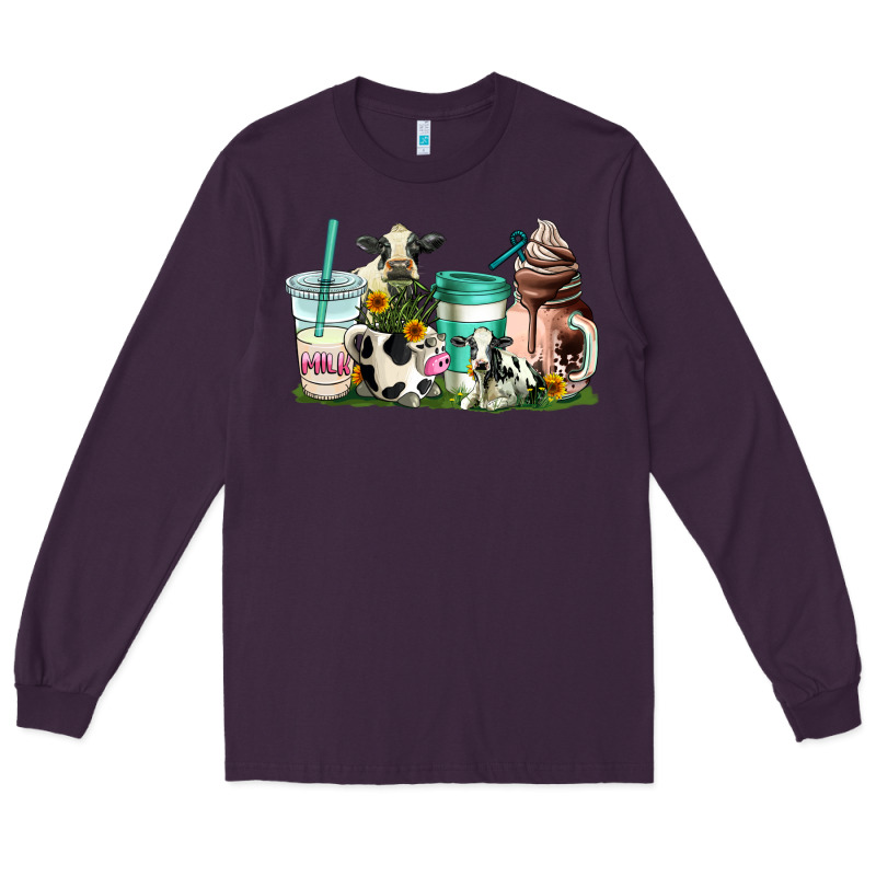Cow Coffee Cups Long Sleeve Tee by AdoDesignShop | Teevron