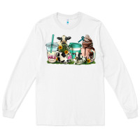 White cow coffee cups Long Sleeve Tee - AdoDesignShop