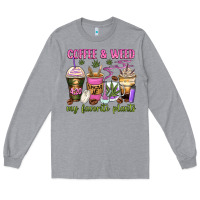Heather Grey coffee and weed my favorite plants Long Sleeve Tee - Zillion Design Studio